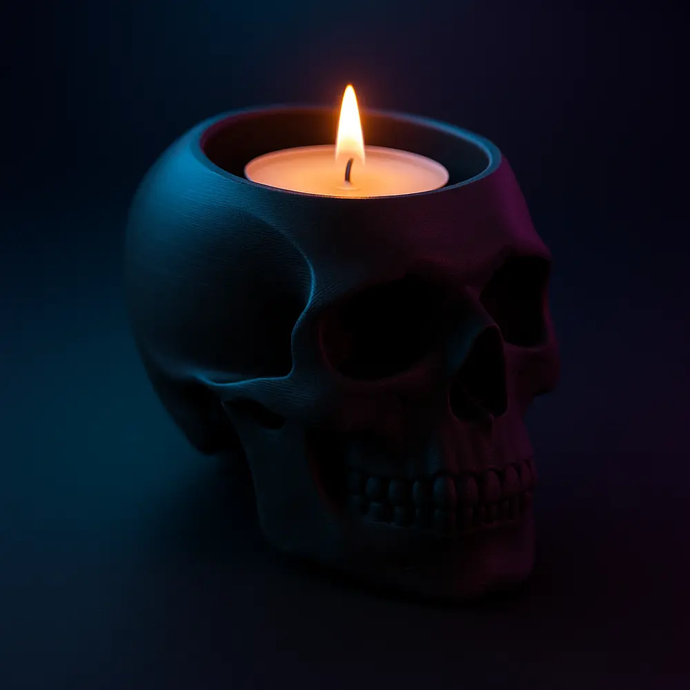 Bougeoir tête de mort